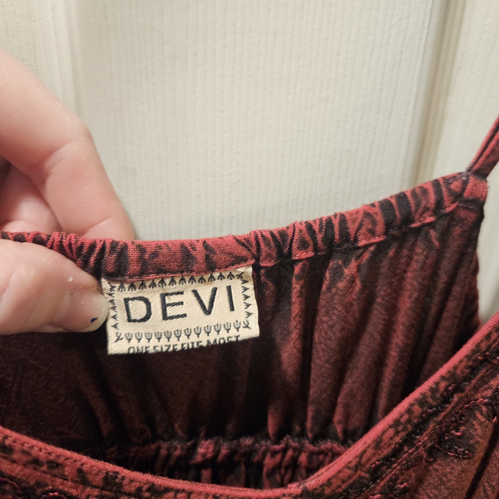 Devi Rust Spaghetti Strap Dress - Picture 4 of 5